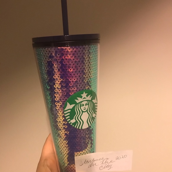 LAST ONE - BNWT Starbucks Sequin Tumbler 🖤 - Picture 3 of 3
